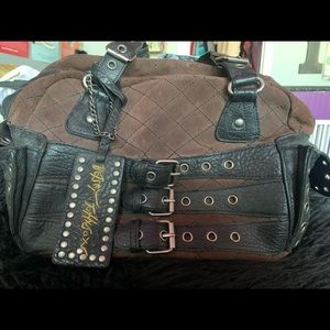 Betsey Johnson suede and leather gorgeous handbag